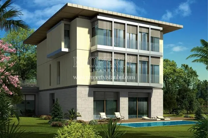 Triplex villa with the swimming pool in Camlica'da Mesa