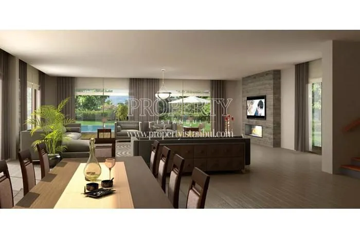 The living room of the villa in Camlica'da Mesa