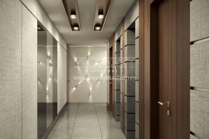The interior corridors of Cebeci Residence