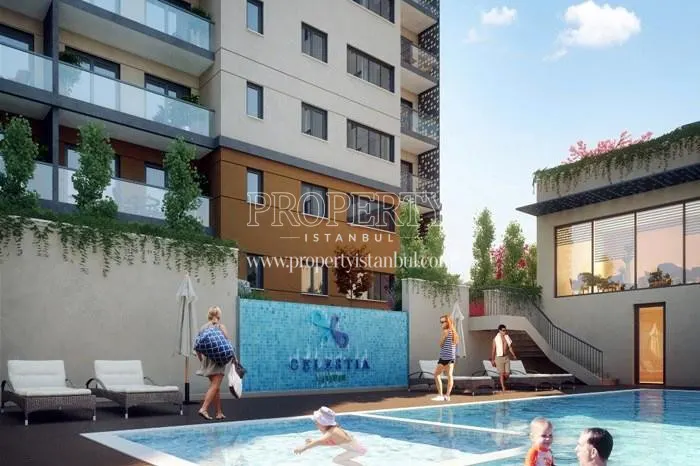 Celestia Life residents swimming in the pool