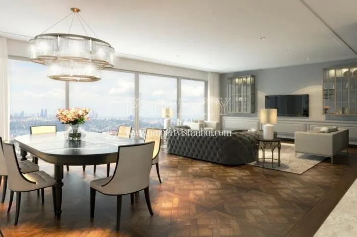 Spacious living room in Cengelkoy Park Evleri
