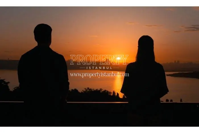 The sunset view from the Cennet Koru compound