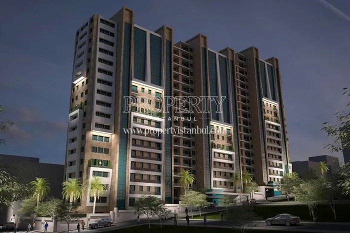 Cevizli Bahce Konutlari homes at night