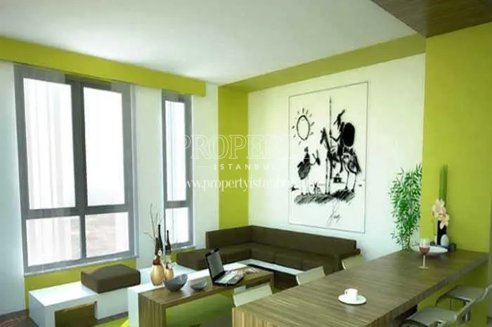 One of the living rooms in City Life Kurtkoy