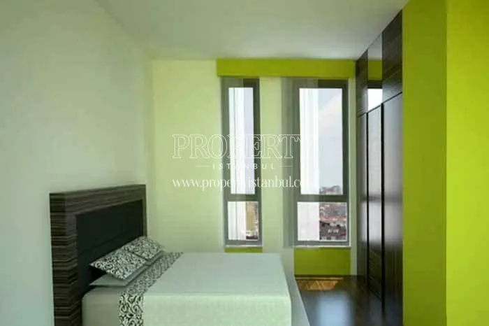 One of the bedrooms in City Life Kurtkoy