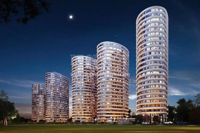 Concord Istanbul towers at night