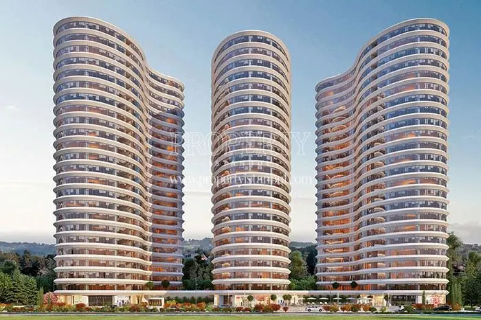 Cylindrically designed towers in Concord Istanbul