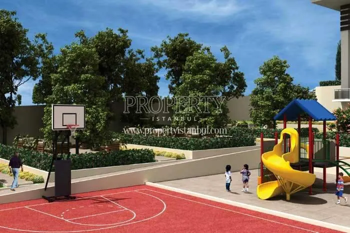 Playground for children and basketball pitch in Cornerlife Gunesli