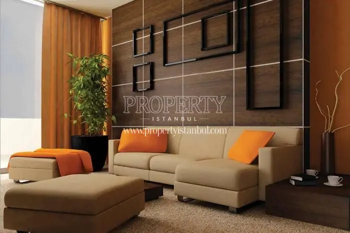 The brown sofa in one of the living rooms of Cornerlife Mimaroba