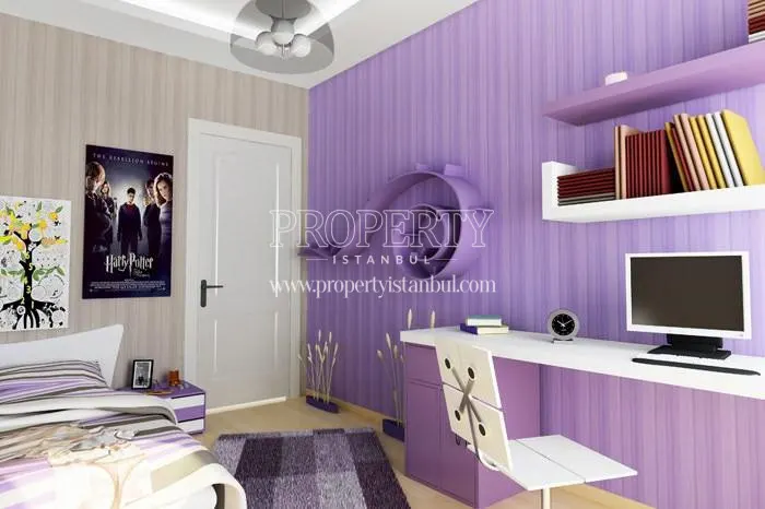 The bedroom with a study desk in Crown Deluxe