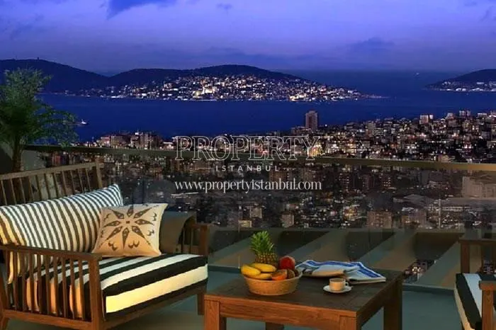 The sea view from the terrace in Cukurova Balkon