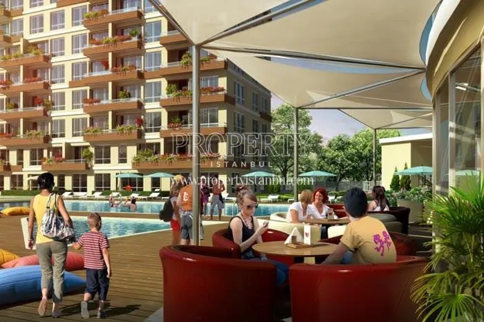 The cafe in the Cukurova Balkon compound