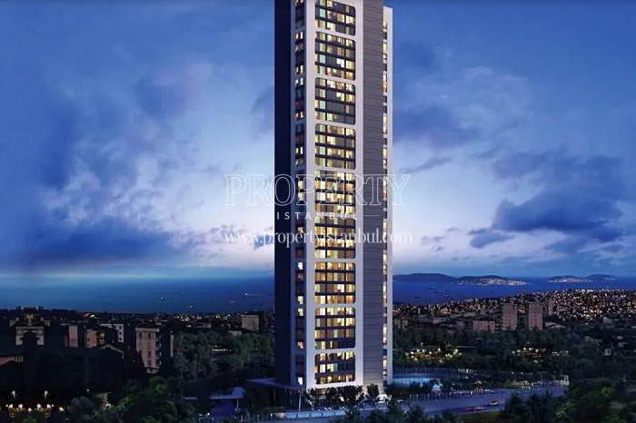 Cukurova Tower at night