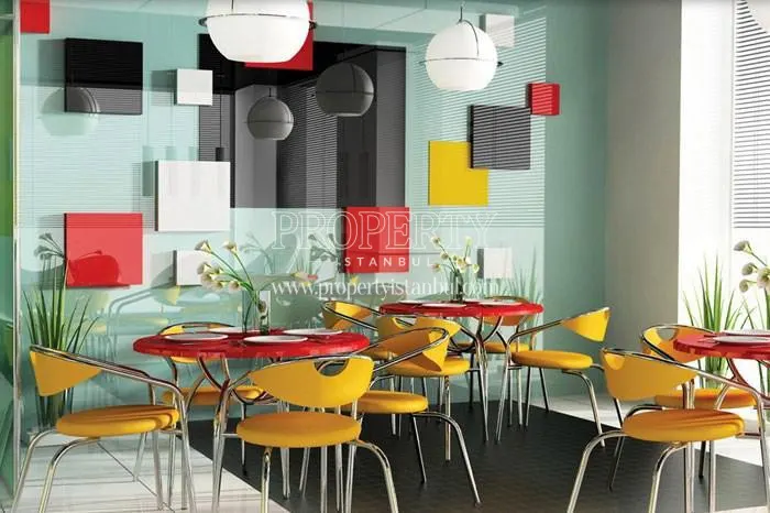 Small colorful cafe in Cukurova Tower