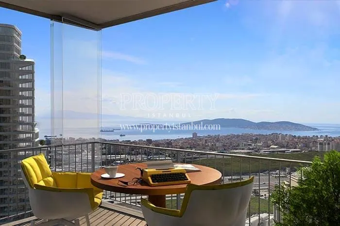 Land view from a DKY Kartal unit balcony