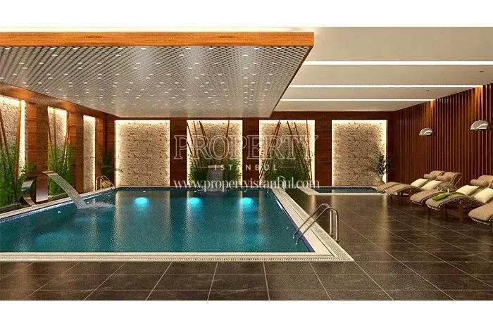 The indoor swimming pool of the DNZ Kurtkoy compound