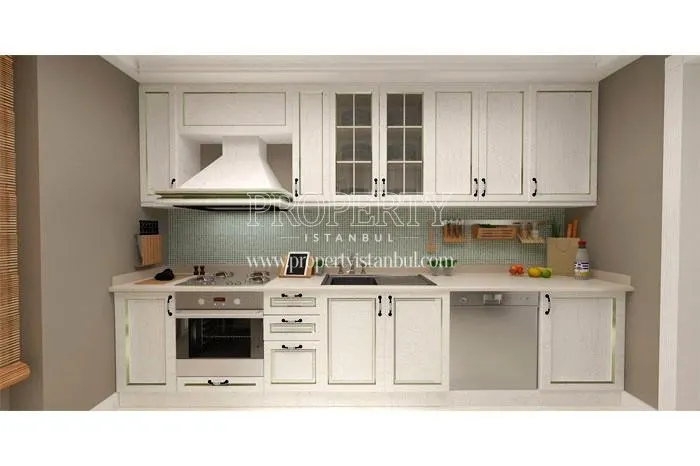 White kitchen in DNZ Kurtkoy