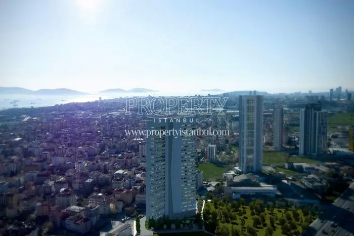 Daire Kartal towers from a distance