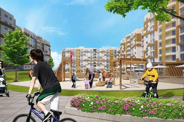 Children biking in the Dore Life compound
