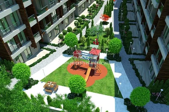 The inside of the Dreamlife Konutlari Cekmekoy compound