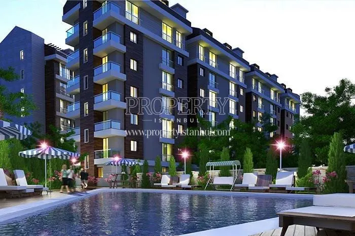 Outdoor swimming pool in Dreamlife Konutlari Cekmekoy