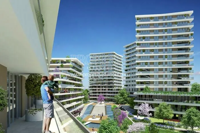 Dumankaya Modern Vadi compound view from the unit balcony