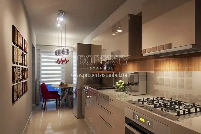 A kitchen in Dumankaya Modern Vadi