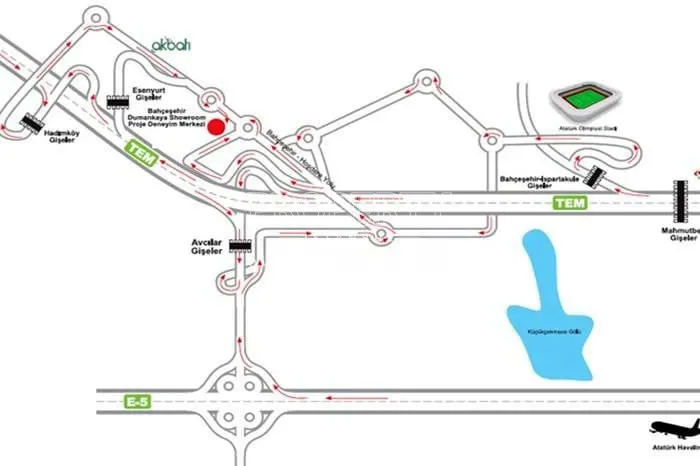 Dumankaya Modern Vadi location plan