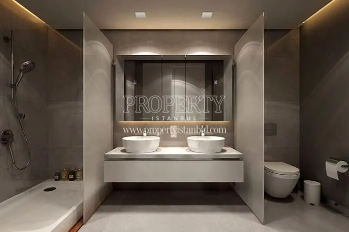 One of the bathrooms in the Dumankaya Mozaik complex
