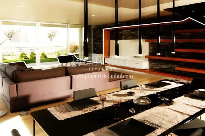 A luxury living room in Dumankaya Villa Gizli Bahce