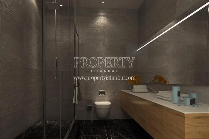 One of the bathrooms in Elexia Levent