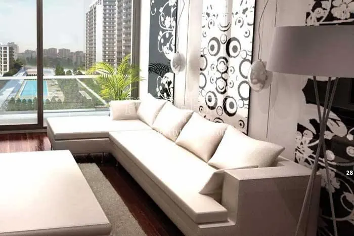 The living room with a corner sofa in Elite City