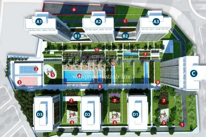 The layout plan of Elite City
