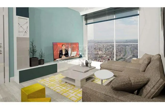Small living room with a city view in Elite Concept