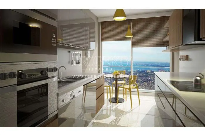 The kitchen with a sea view in Elite Concept
