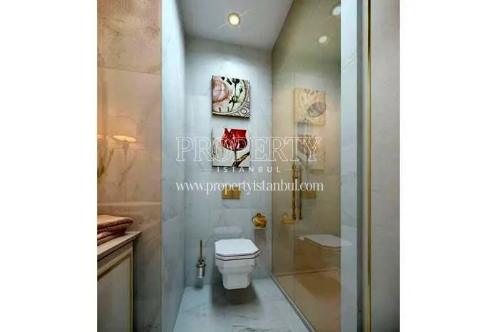 One of the bathrooms in Elysium Art Sisli
