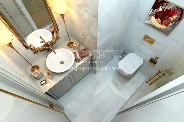 One of the bathrooms in Elysium Art Sisli