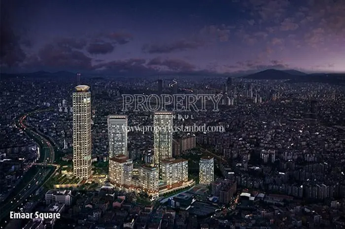 Emaar Square project at night
