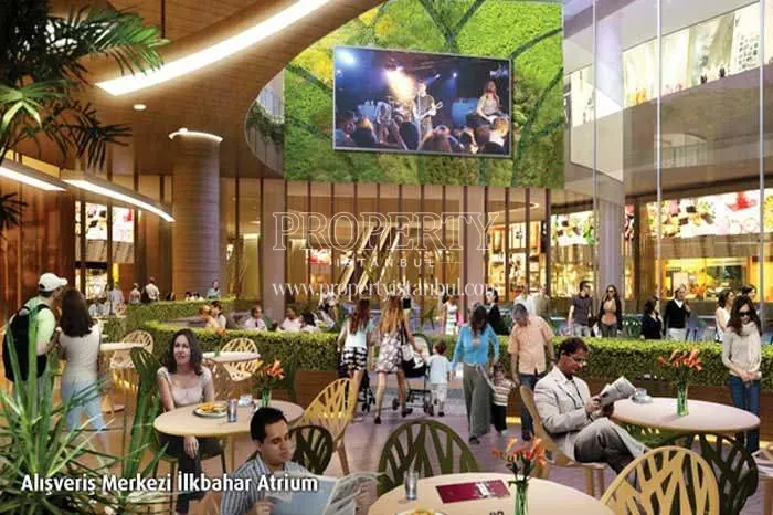 The people enjoying themselves in Emaar Square's shopping center
