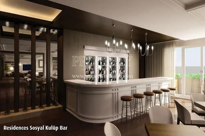 Small white bar counter in Emaar Square
