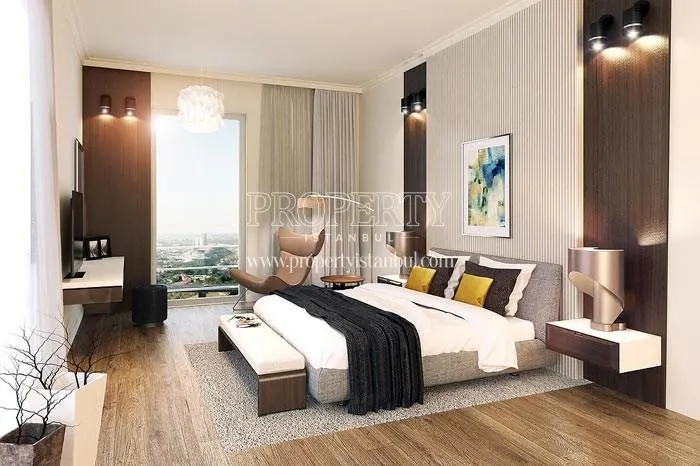 One of the master bedrooms in Entepe Kagithane
