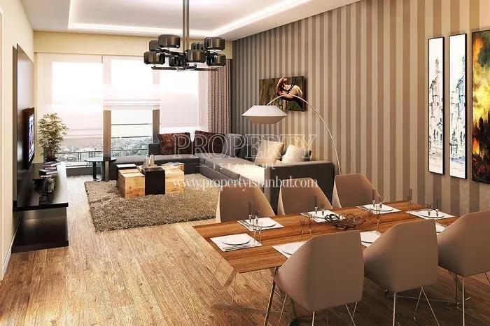 Small living room with a corner sofa in Entepe Kagithane