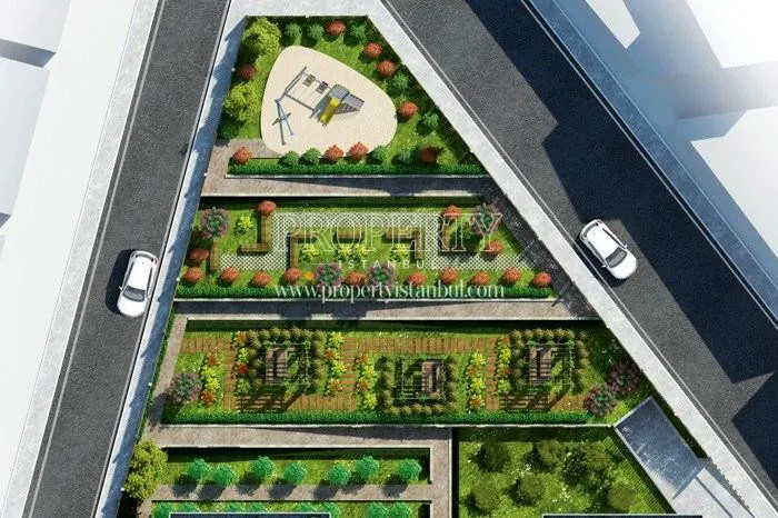 The view of the verdant garden in the Erka Panorama compound