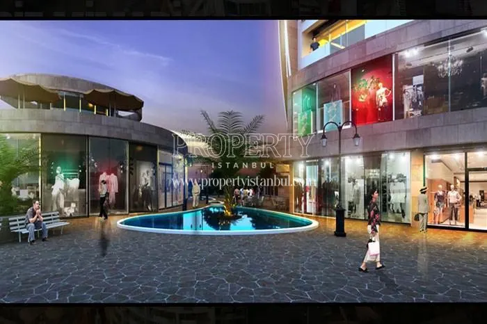 Open-air shopping center in Espadon Residence