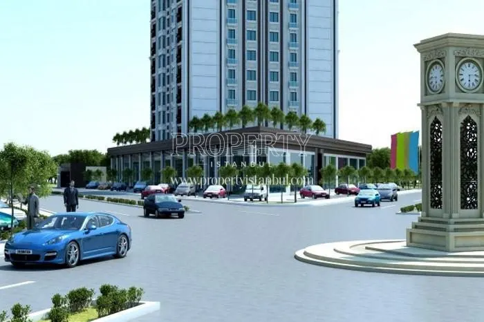 Clock tower opposite the Espark Konaklari compound