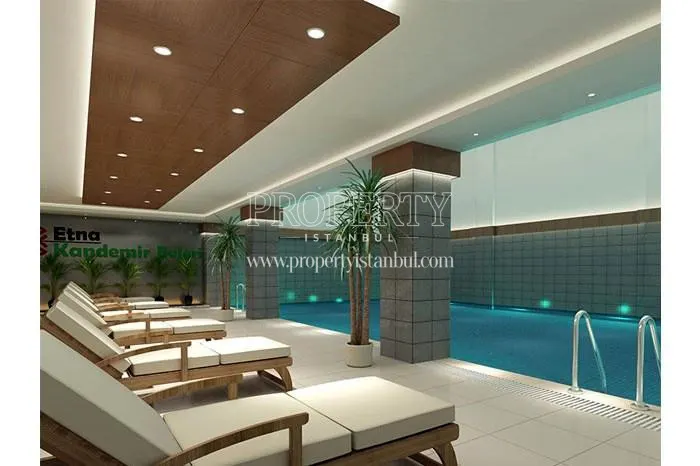 Indoor swimming pool in the Etna Kandemir Evleri compound