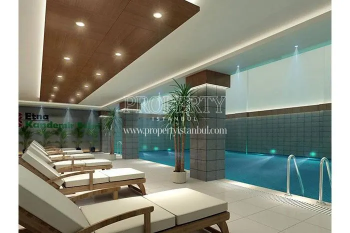 Indoor swimming pool in the Etna Kandemir Evleri compound