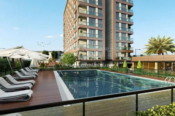 Outdoor swimming pool in Etna Turkuaz Evleri