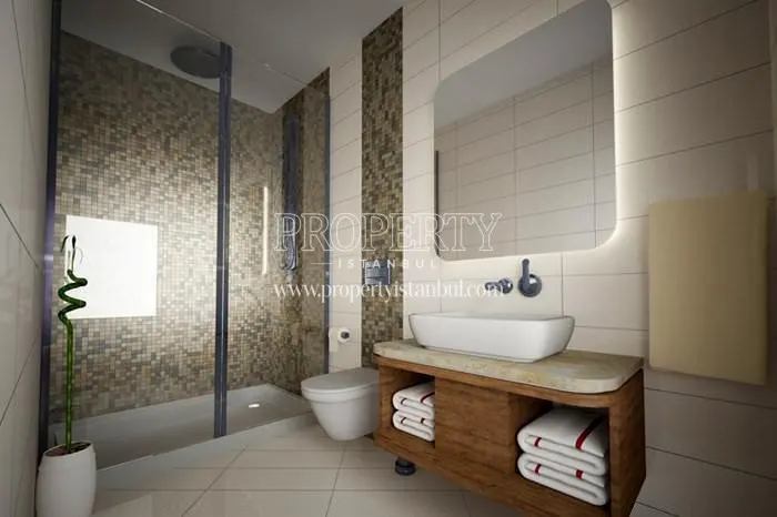 One of the bathrooms in Eurotolia Panorama Evleri