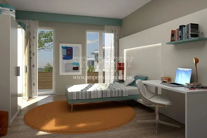 One of the bedrooms in Evila